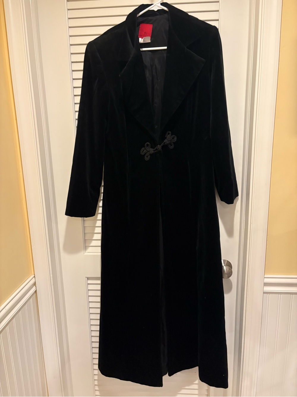 JS COLLECTION Black Velvet Coat Steampunk Goth